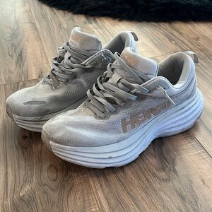 Hoka Women's Light Gray Athletic Shoes